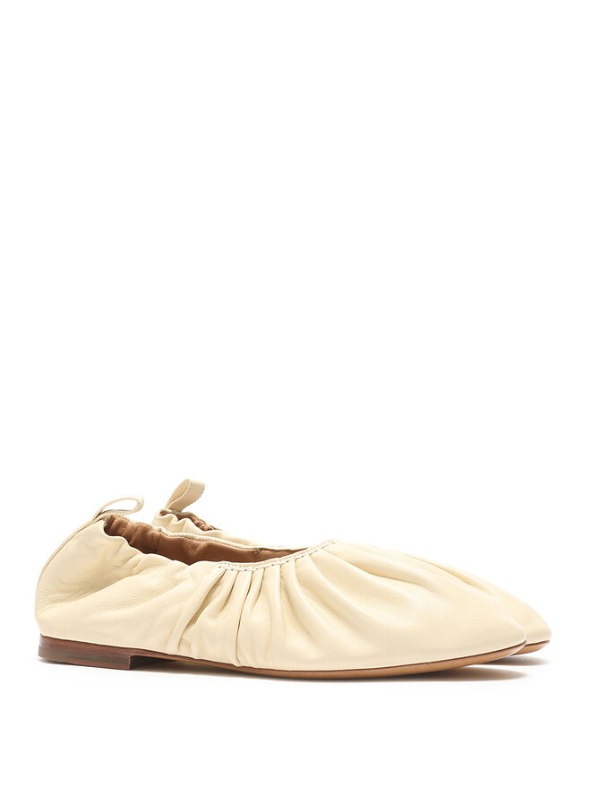 MANSUR GAVRIEL Pleated Leather Ballet Flats