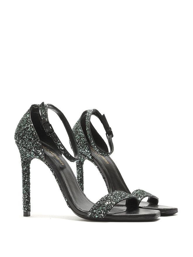 SAINT LAURENT Amber 105 Glitter High Heels