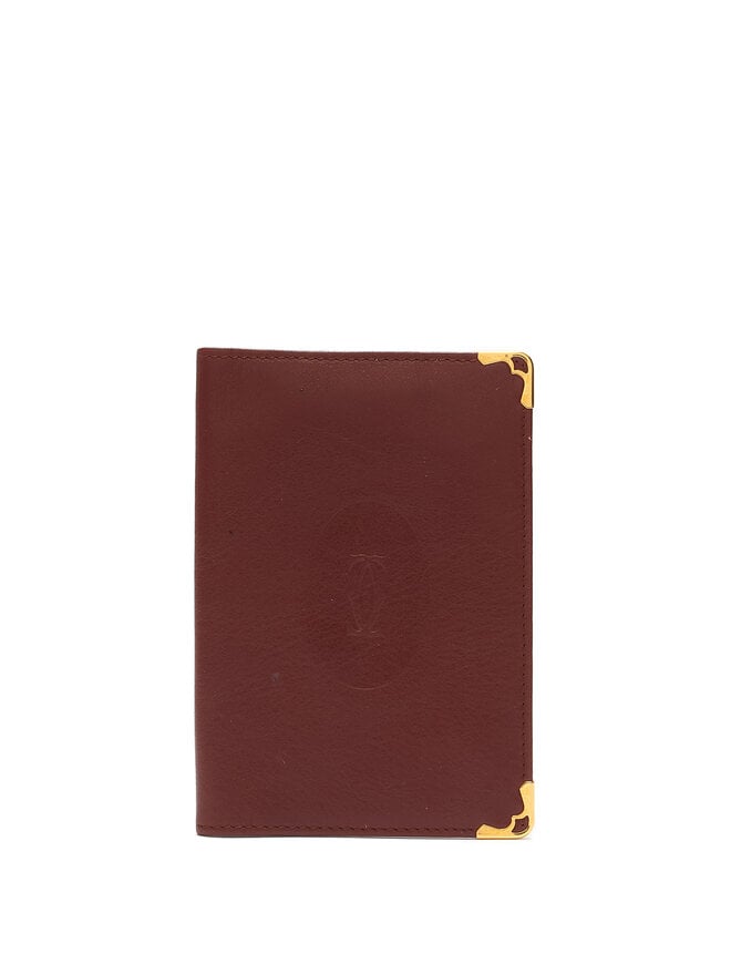 Cartier Protège-passeport en cuir rouge