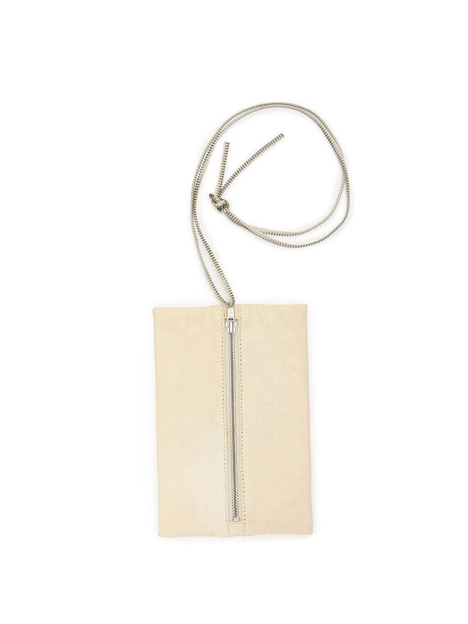 ANN DEMEULEMEESTER Cream Leather Pouch