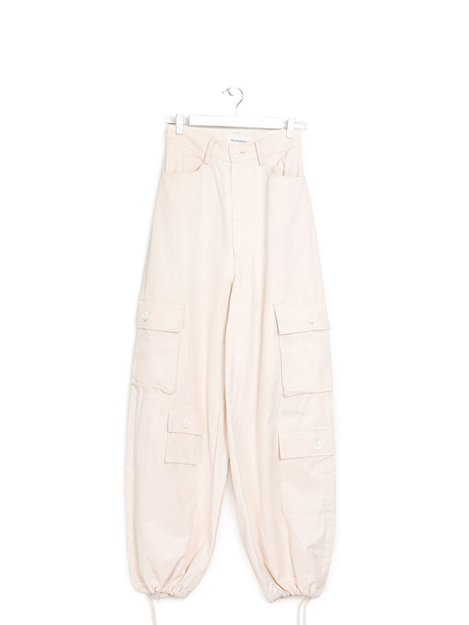 The Frankie Shop Pantalon Cargo Blanc