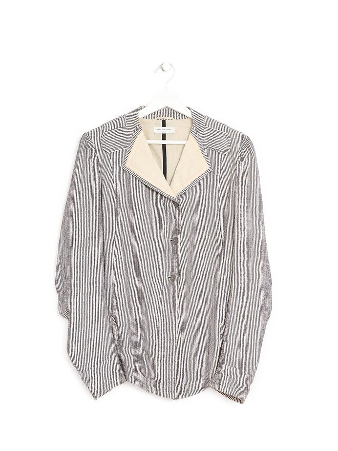 DRIES VAN NOTEN Striped Linen Blazer