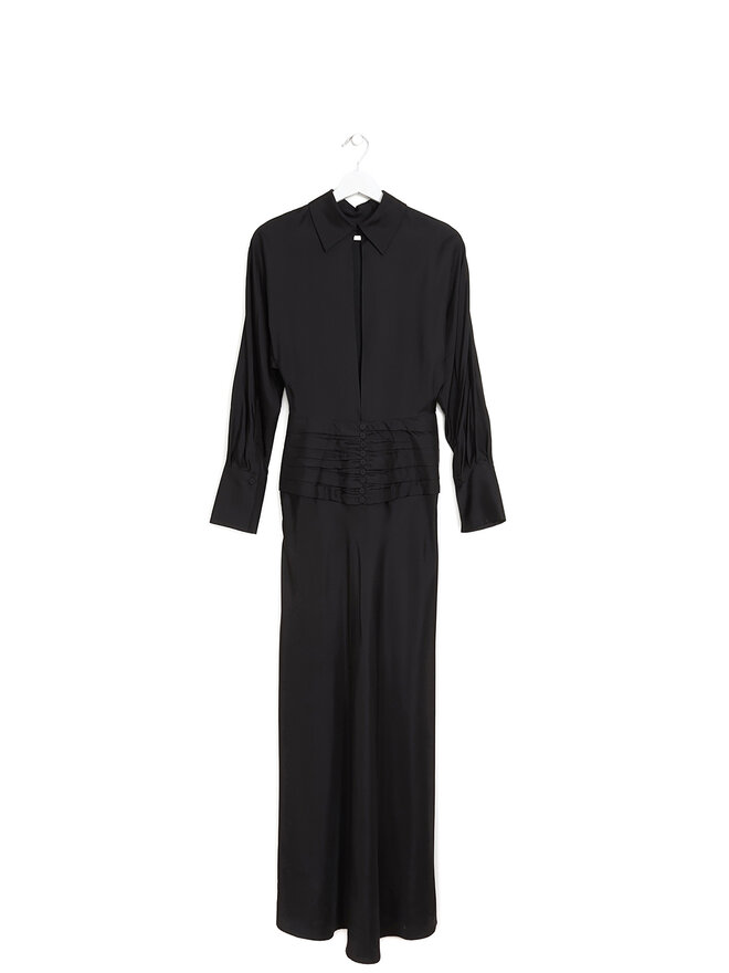 Róhe Silk Maxi Dress with Ruching