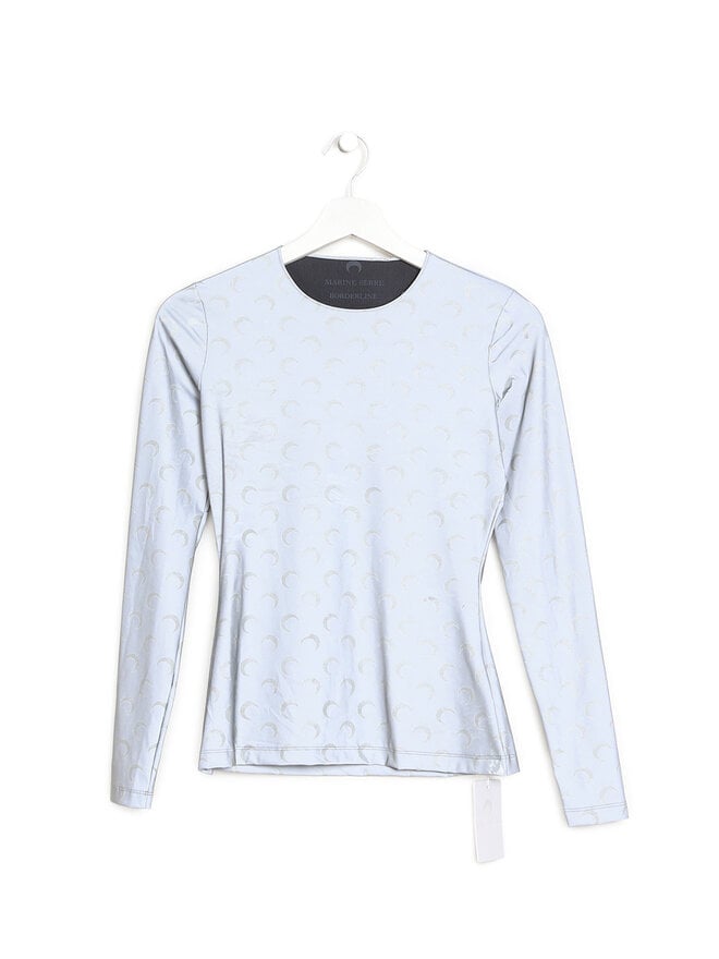 Marine Serre Borderli Monogram Long Sleeve Top