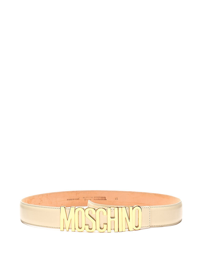 MOSCHINO Ceinture en cuir à boucle signature