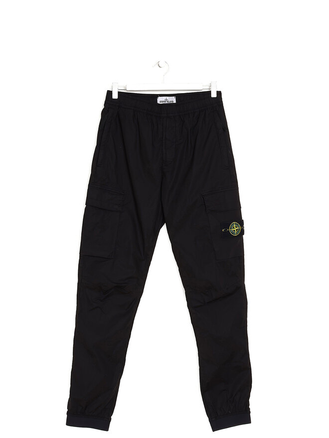 STONE ISLAND Black Cargo Pants