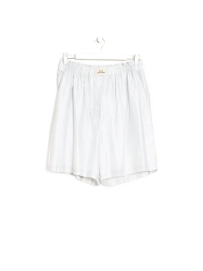 SILK LAUNDRY Silver Leaf Silk Shorts