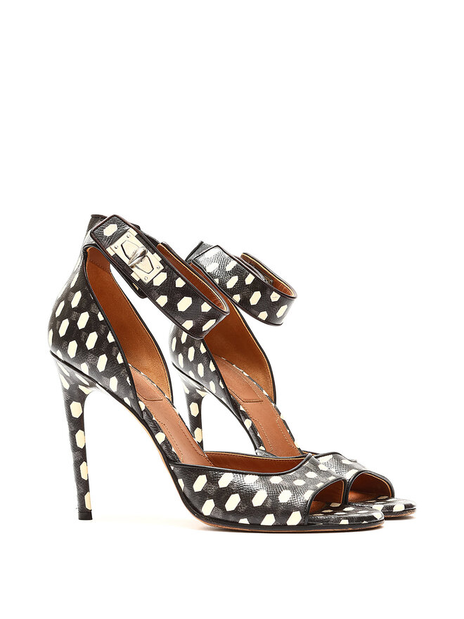 GIVENCHY Polka Dot Peep Toe Pumps