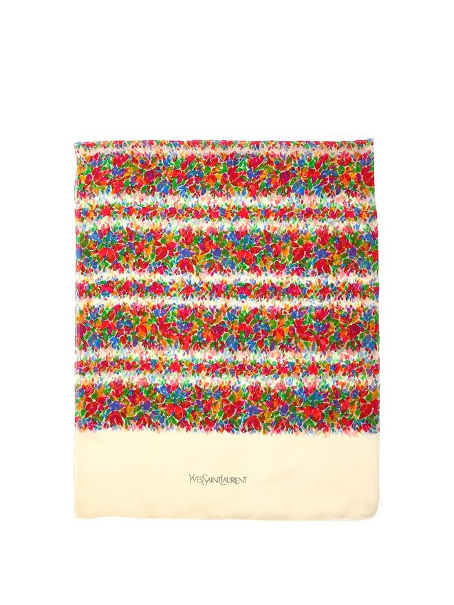 Yves Saint Laurent Foulard à Motif Multicolore