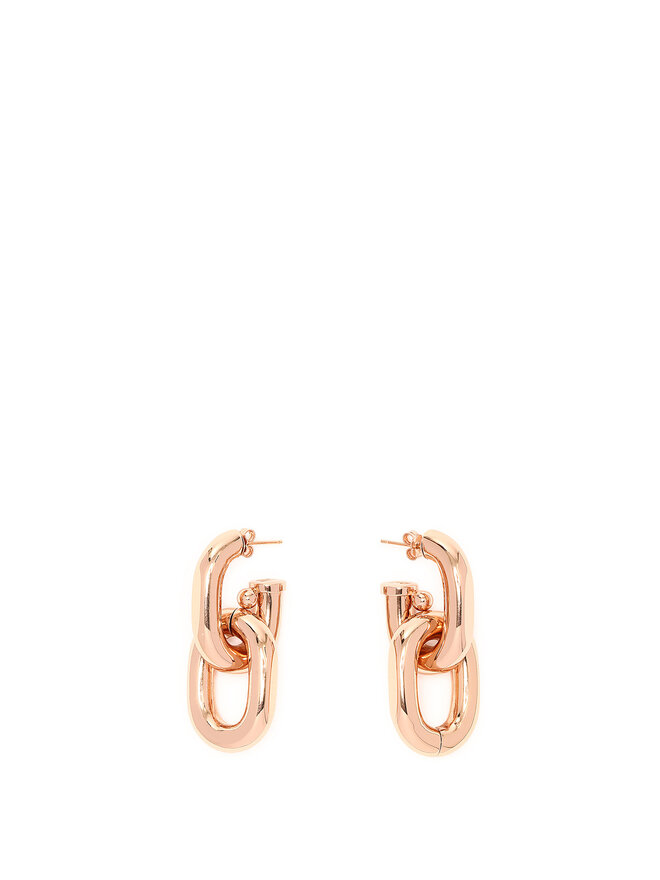 RABANNE Boucles d'oreilles à Maillons Dorés