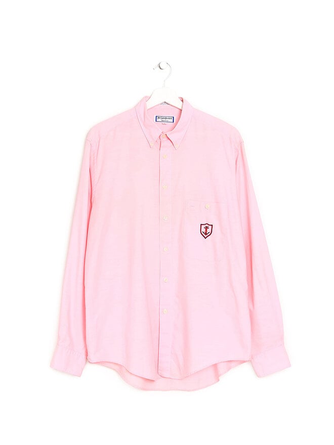 Yves Saint Laurent Chemise rose à manches longues avec broderie