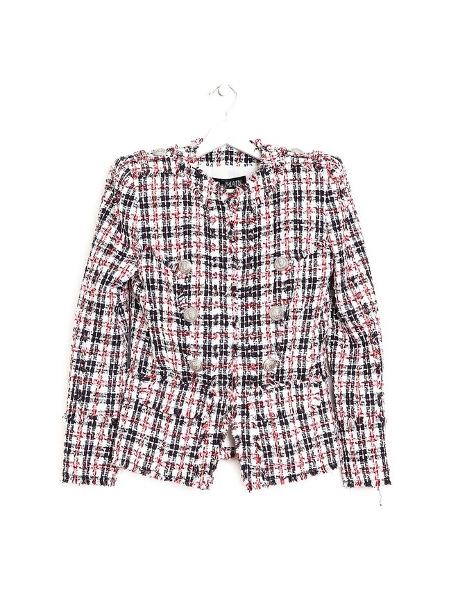 BALMAIN Double-Breasted Tweed Jacket