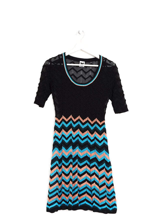 M MISSONI Robe Midi à Rayures Multicolores