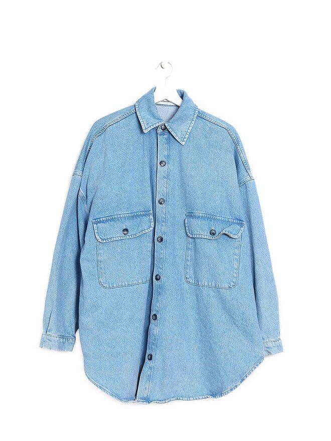 The Frankie Shop Dallas Oversized Denim Shirt