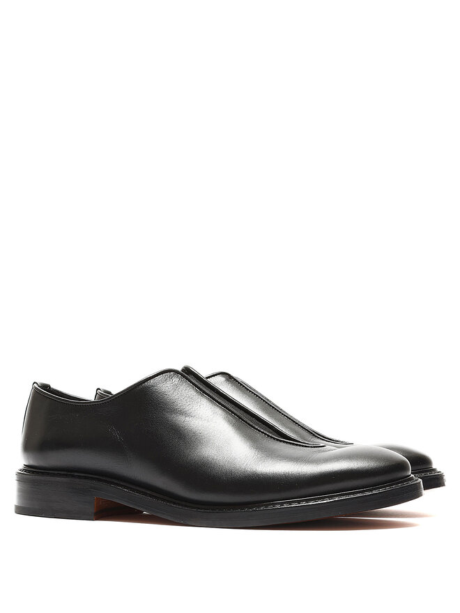École de Pensée Smooth Leather Slip-On Derbies