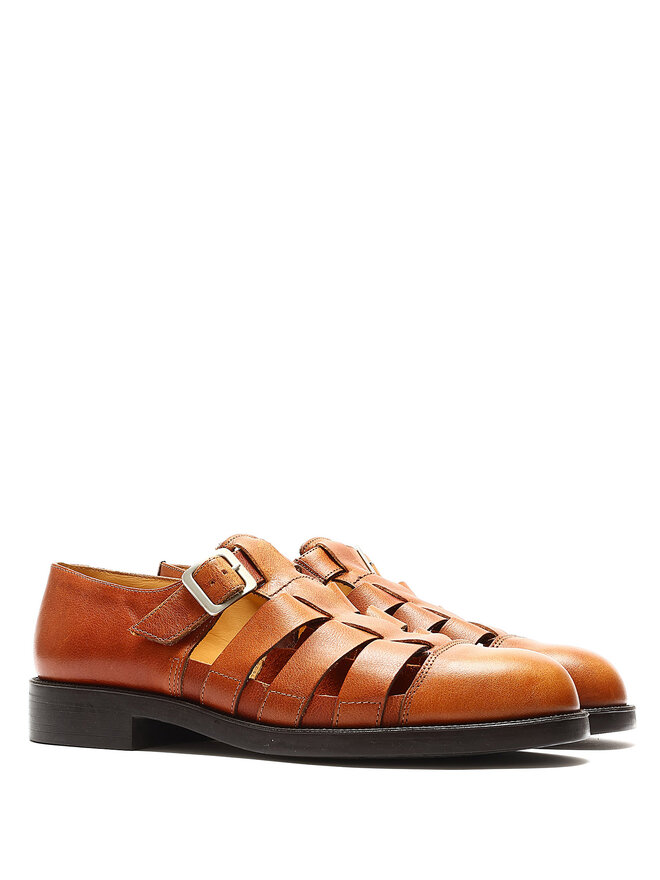 Kleman Sandales Dimori en cuir et tissu