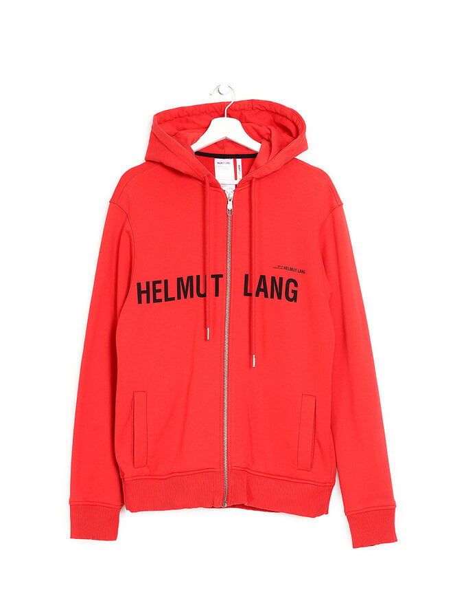 HELMUT LANG Hoodie Zippé à Logo Graphique