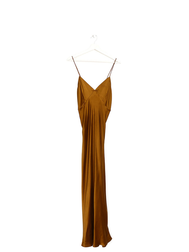 SILK LAUNDRY Silk Slip Midi Dress