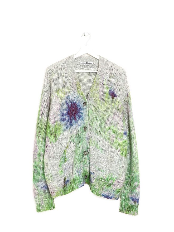 Acne Studios Floral Grey Cardigan
