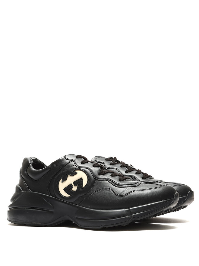 GUCCI Baskets Basses en Cuir