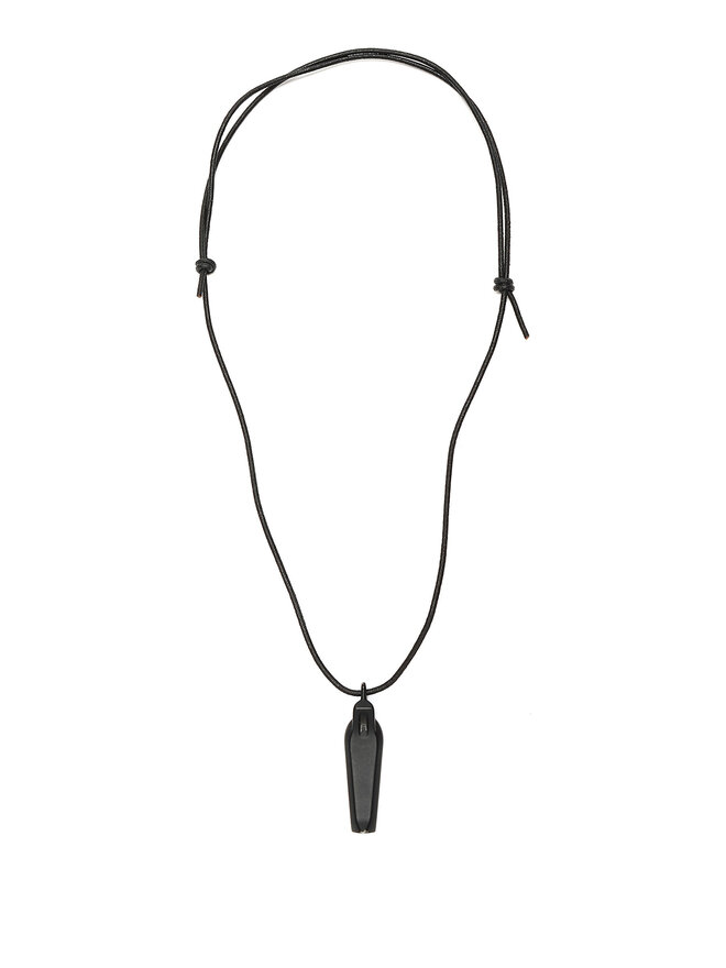 Rick Owens Black Sarcophagus Charm Necklace