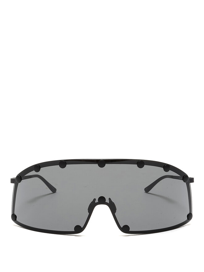 Rick Owens Stainless Steel Visor Sunglasses