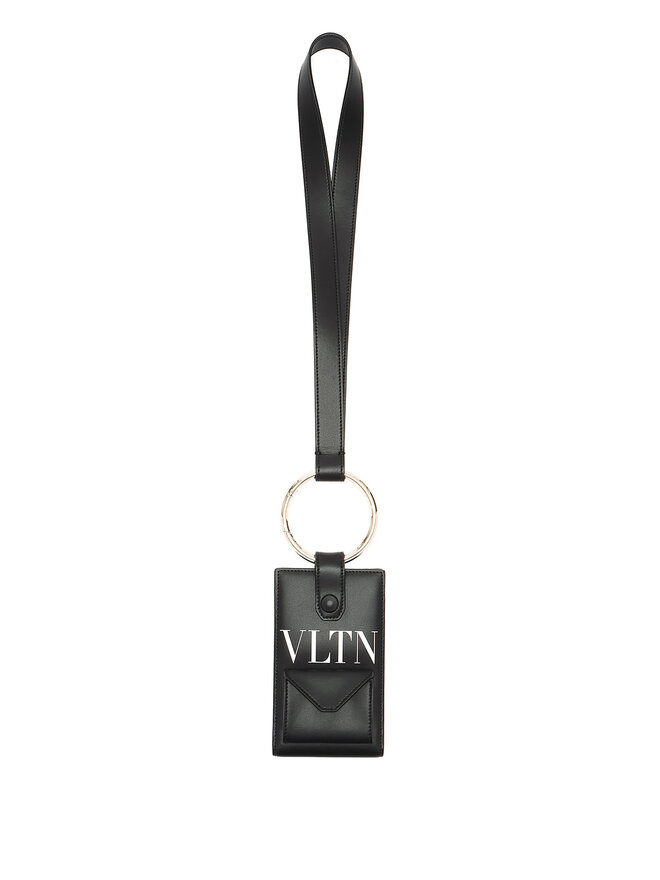 VALENTINO GARAVANI Logo Motif Leather Pouch