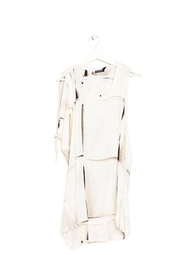 ANN DEMEULEMEESTER Abstract Print Sleeveless Midi Dress