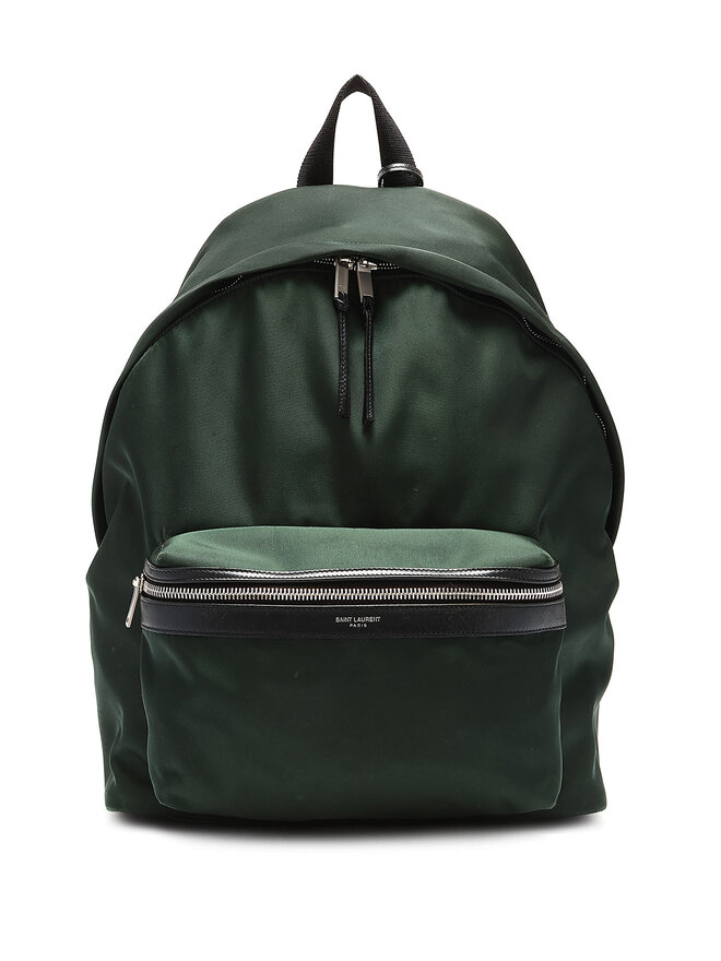SAINT LAURENT Nylon and Leather Backpack