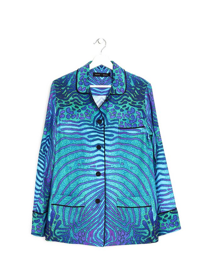 Proenza Schouler Ensemble de Pyjama en Soie à Imprimé Abstrait