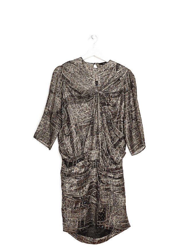 ISABEL MARANT Robe Métallique à Motif Abstrait