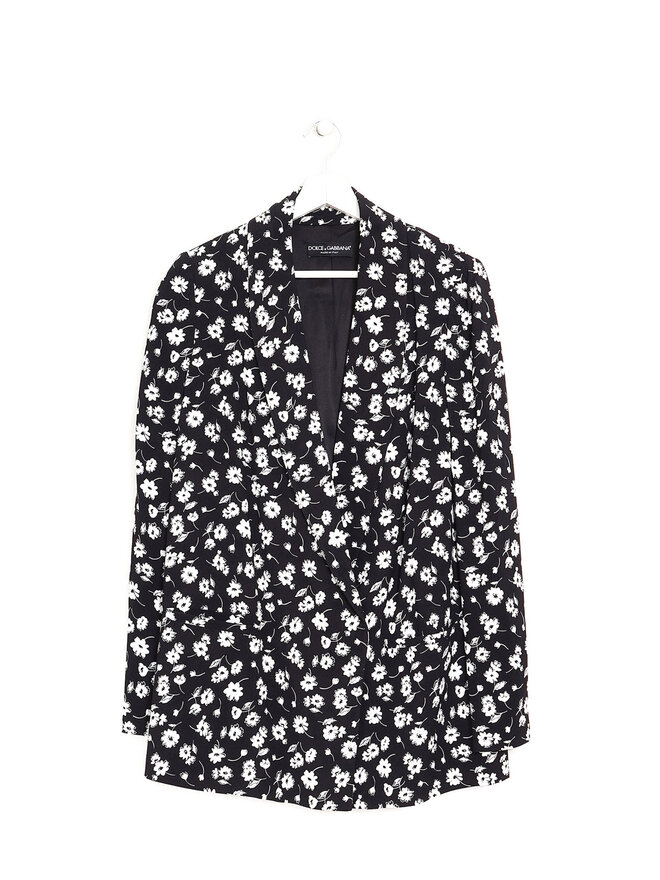 Dolce & Gabbana Floral Silk Blazer