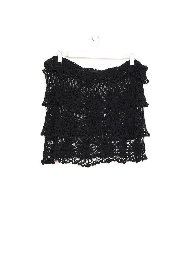 D&G DOLCE & GABBANA Floral Crochet Skirt
