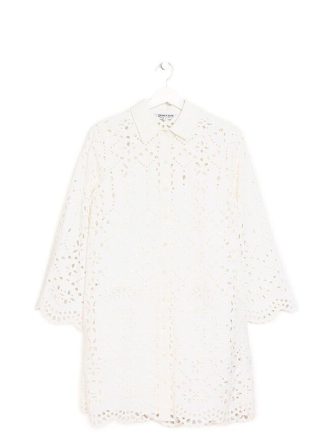 VERONICA BEARD Robe Chemise en Coton Broderie Anglaise Sumatra