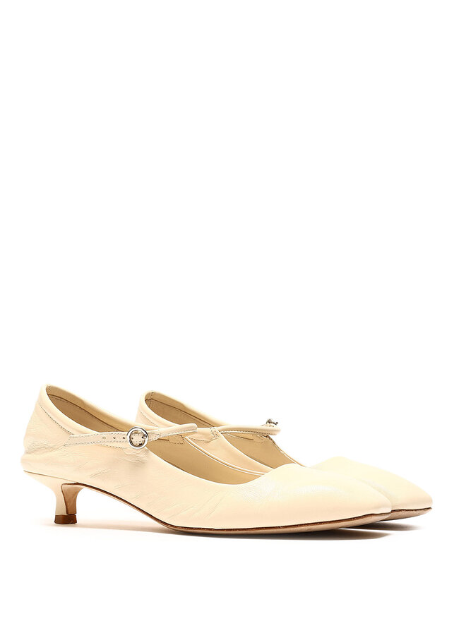 Aeyde Leather Square Toe Pumps