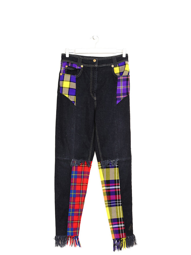 VERSACE Patchwork Slim Fit Jeans