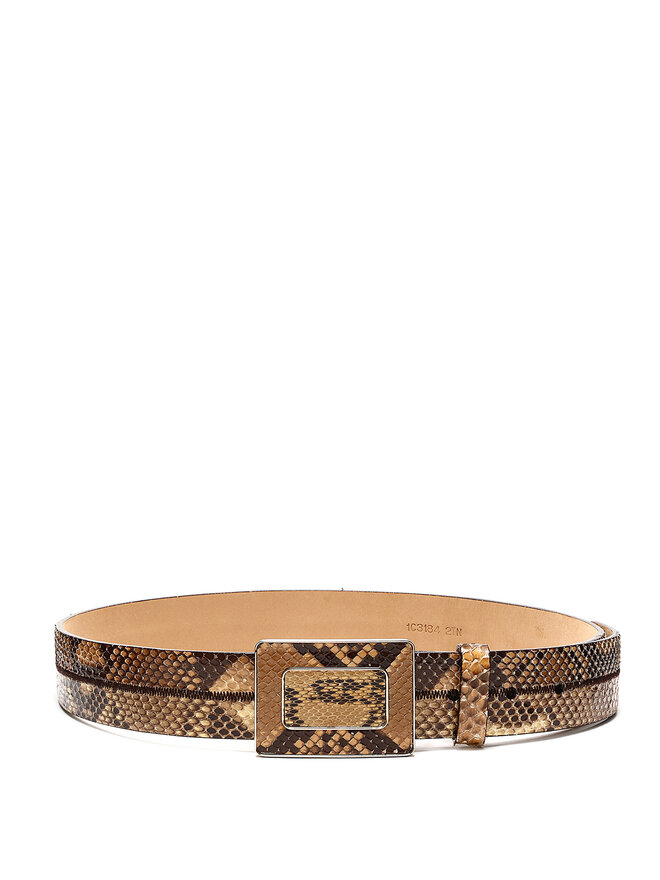 PRADA Ceinture en cuir motif serpent