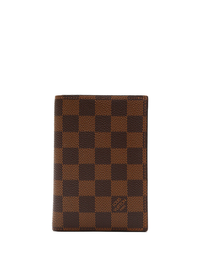 LOUIS VUITTON Porte passeport Damier Ébène