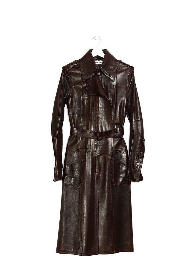 Kaufmanfranco Leather Trench Coat