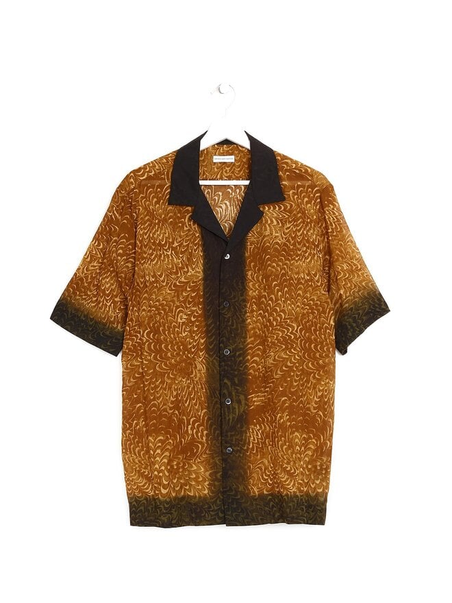 DRIES VAN NOTEN Abstract Pattern Short Sleeve Shirt