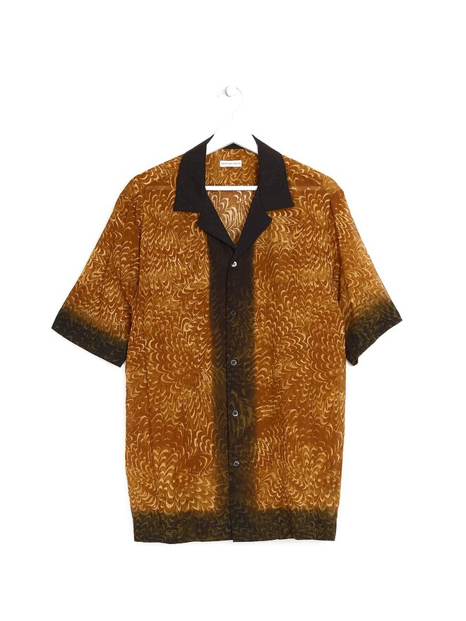 DRIES VAN NOTEN Chemise à motif abstrait à manches courtes