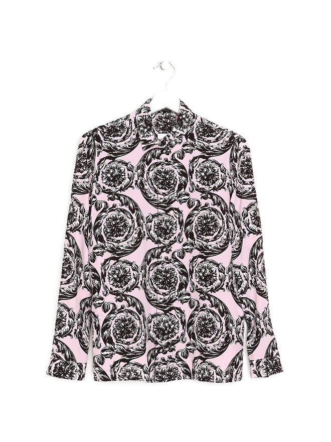 VERSACE Abstract Pattern Silk Shirt
