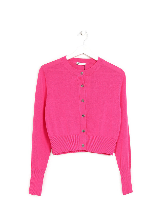 SILK LAUNDRY Silk Button-Up Cardigan
