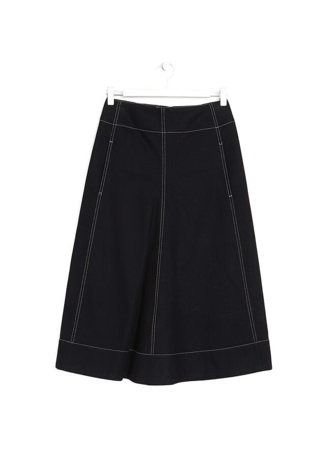 LEMAIRE Black Flared Skirt