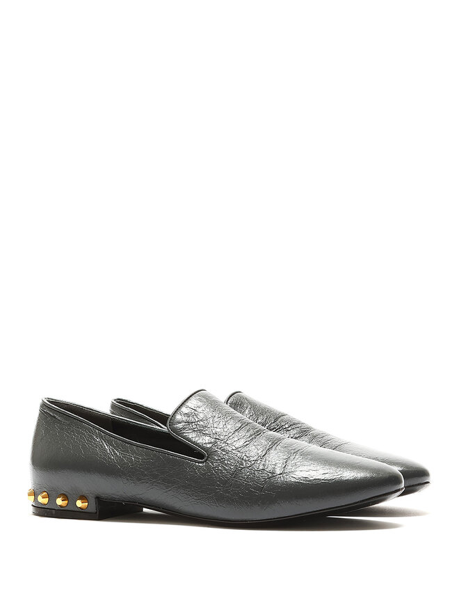BALENCIAGA Mocassins en cuir cloutés