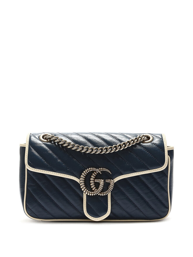GUCCI Chevron Quilted Leather Shoulder Bag