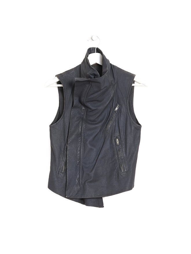 Rick Owens Veste en cuir d'agneau à fermeture éclair