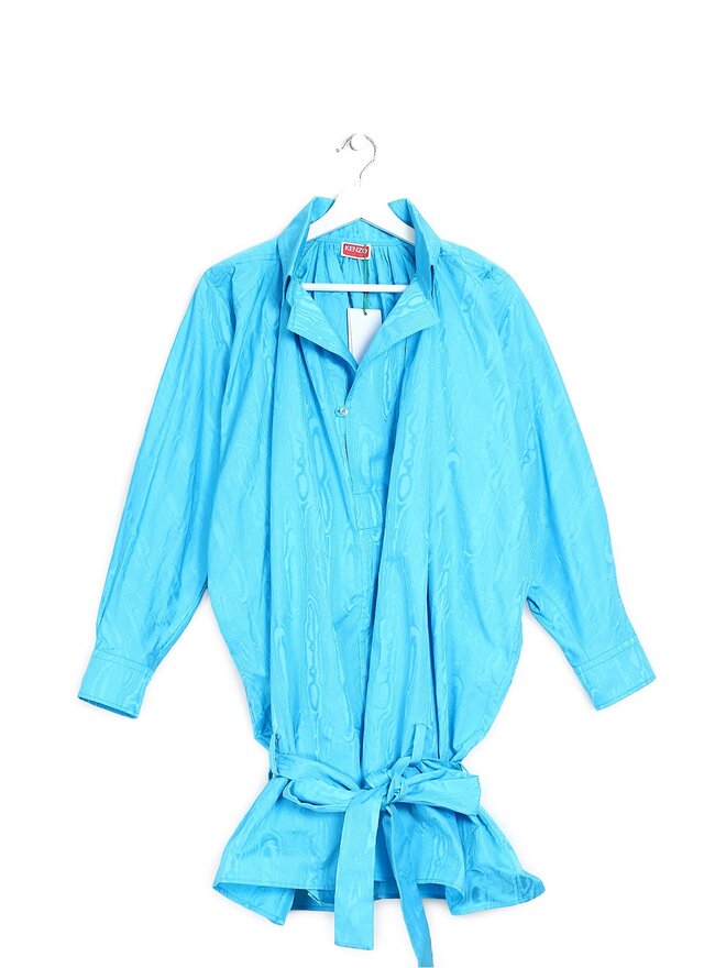 KENZO Drop Waist Button-Up Dress