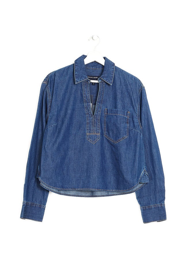 VERONICA BEARD Long Sleeve Denim Shirt