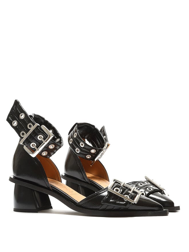 GANNI Chunky Buckle Heels
